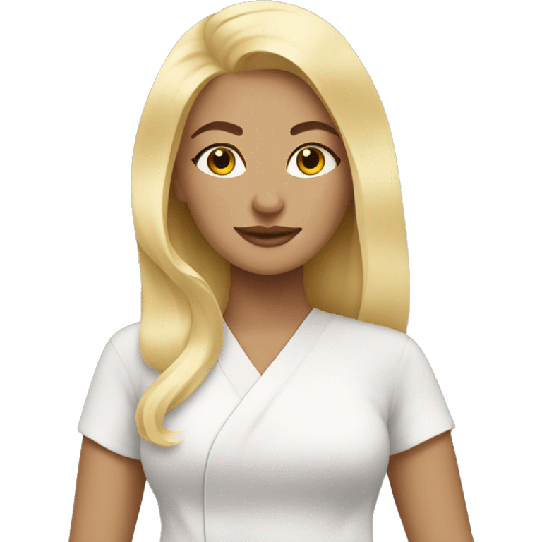 blonde girl spa day emoji