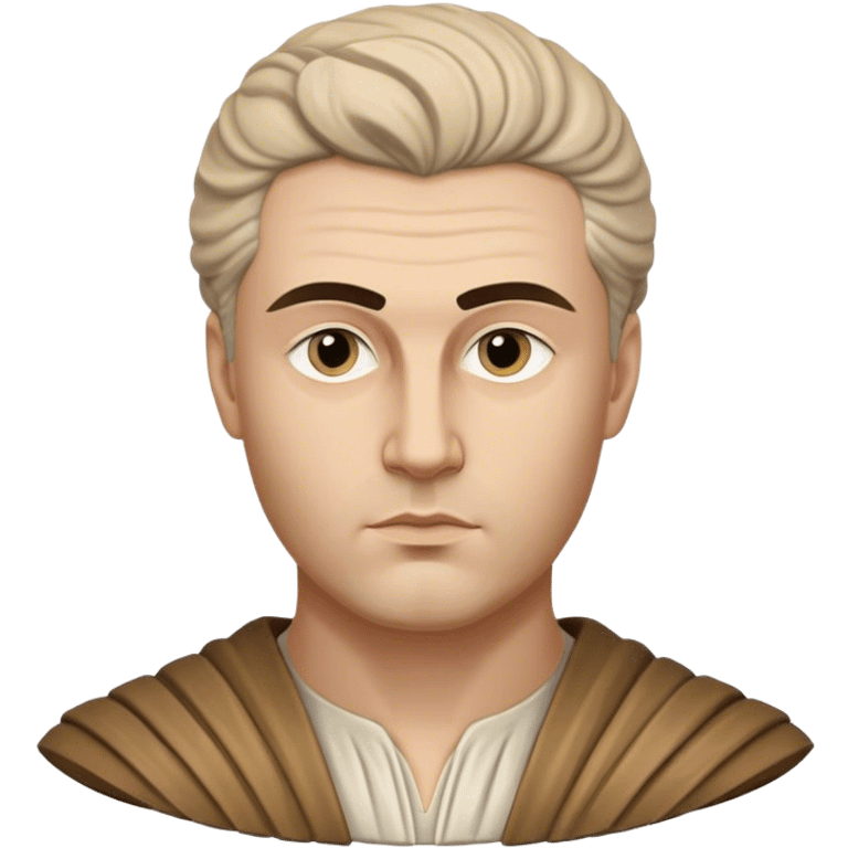 Cinematic Realistic Ivan Meštrović Portrait Emoji, depicted as a renowned Croatian sculptor with thoughtful eyes and classical attire, rendered with intricate textures and dramatic artistic lighting that captures his creative genius. emoji