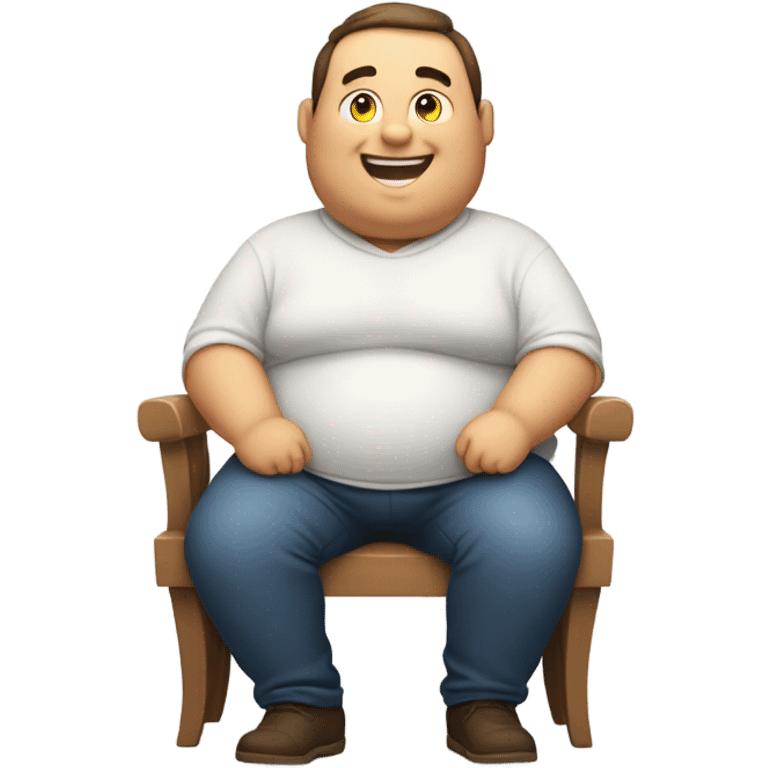 fat guy rubbing his stomach because he’s full emoji