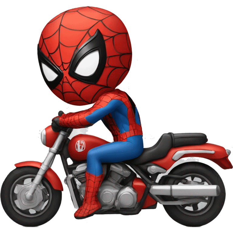 Spider-Man on a motorcycle emoji