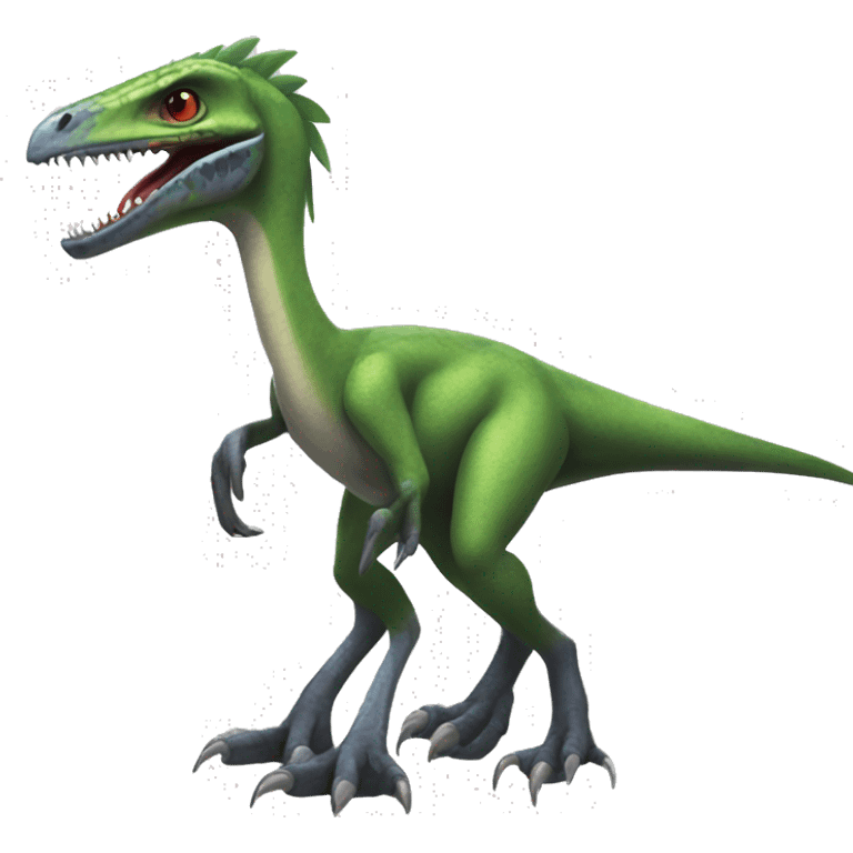 Feathered dinosaur bird velociraptor Sergal Flygon Nargacuga Fakémon full body  emoji