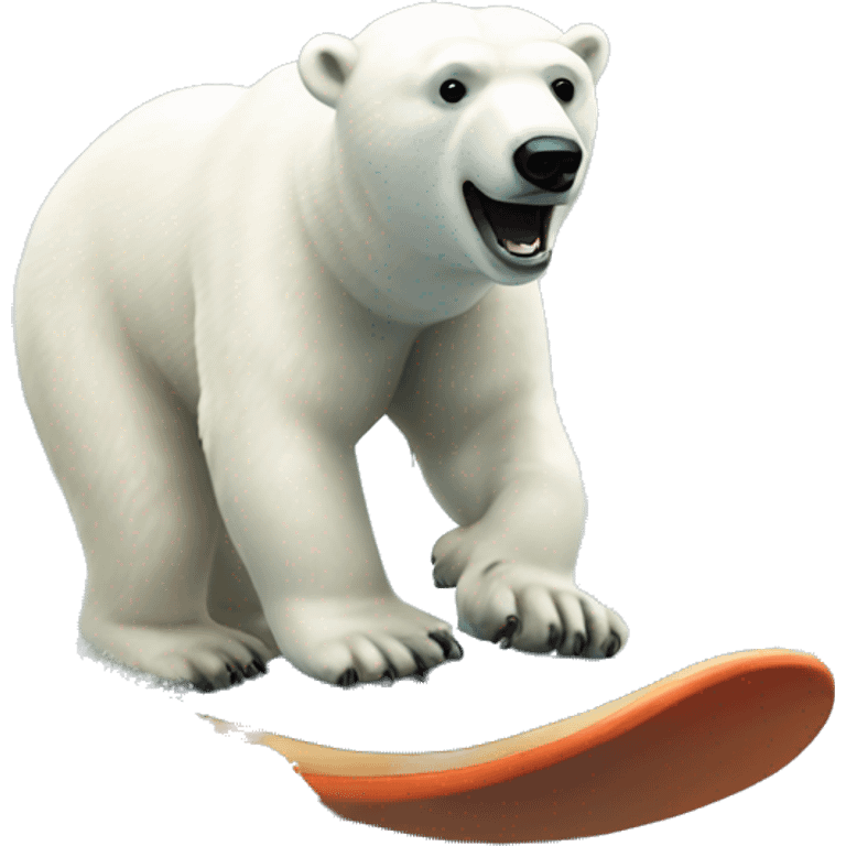 polar bear surfing  emoji