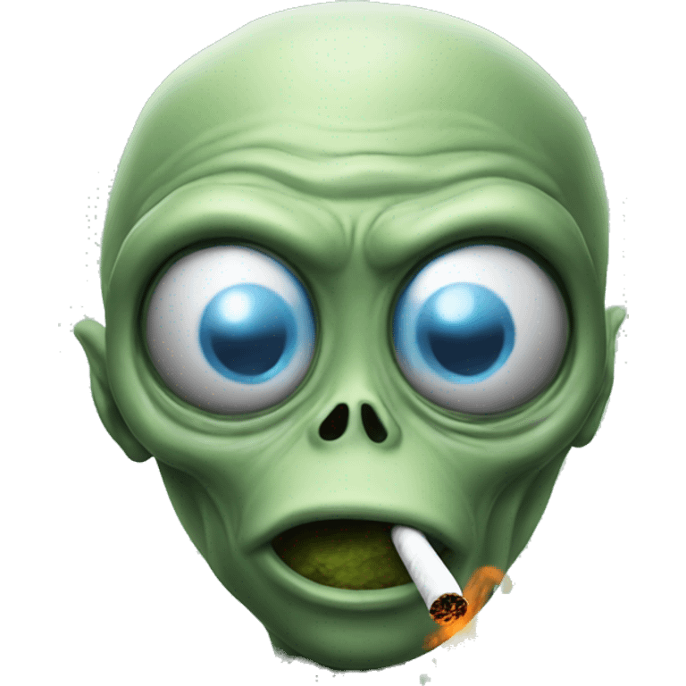 Alien smoking emoji