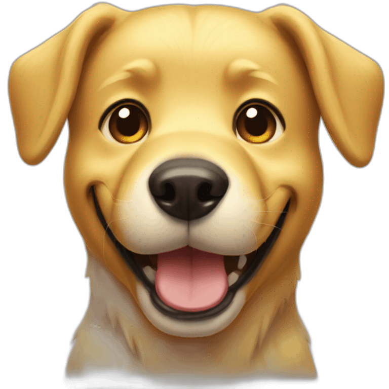 Golden dog smiling emoji