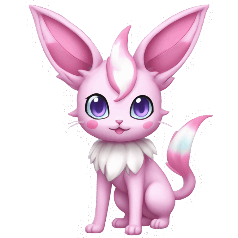 Kawaii Sylveon-Espeon-Pokémon full body emoji