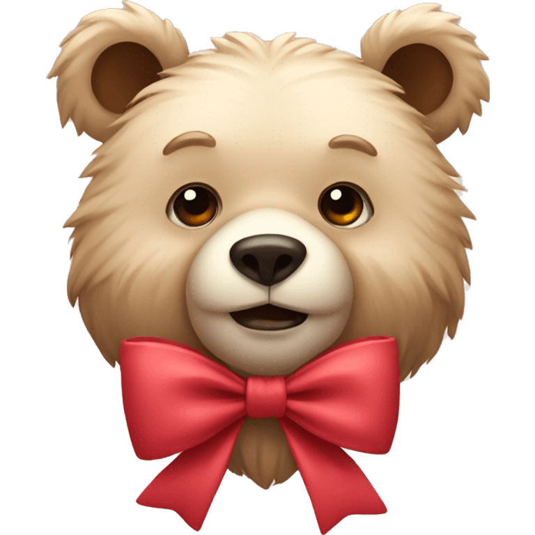 A bear with a bow emoji