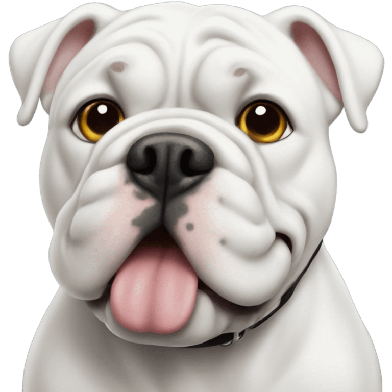 white bulldog  emoji