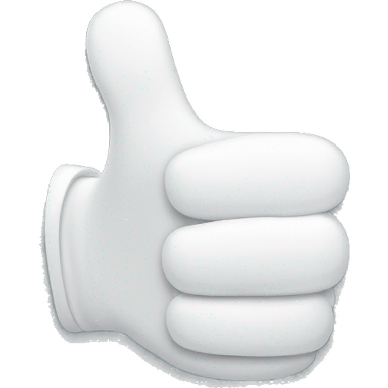 Thumbs up with white glove on emoji