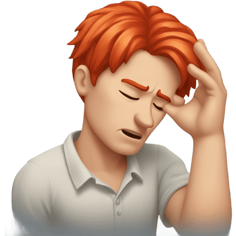 Redhead facepalm emoji