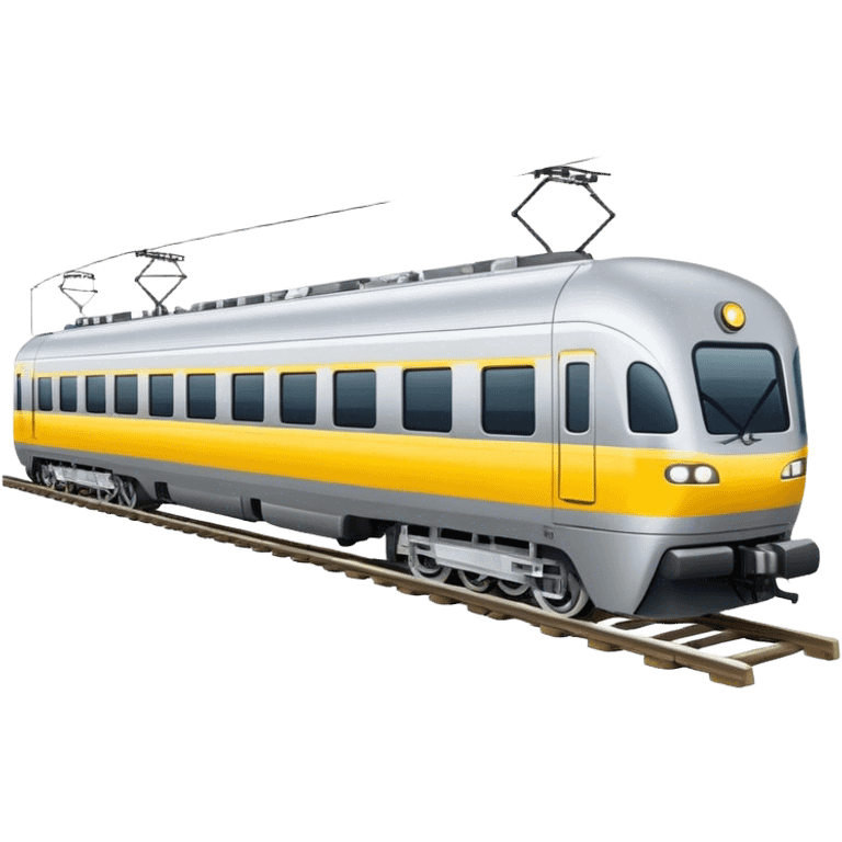 Australian passenger train (Iconic colour: Silver and yellow) emoji