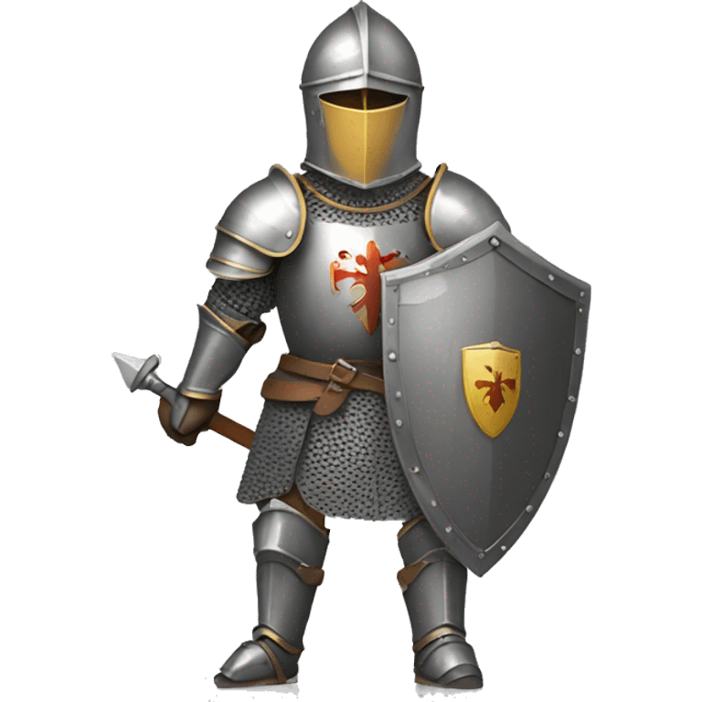 knight in armor wielding shield emoji