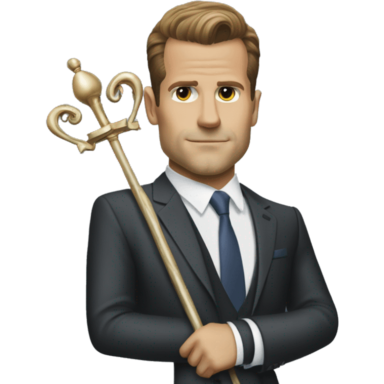 harvey specter from suits with scepter  emoji