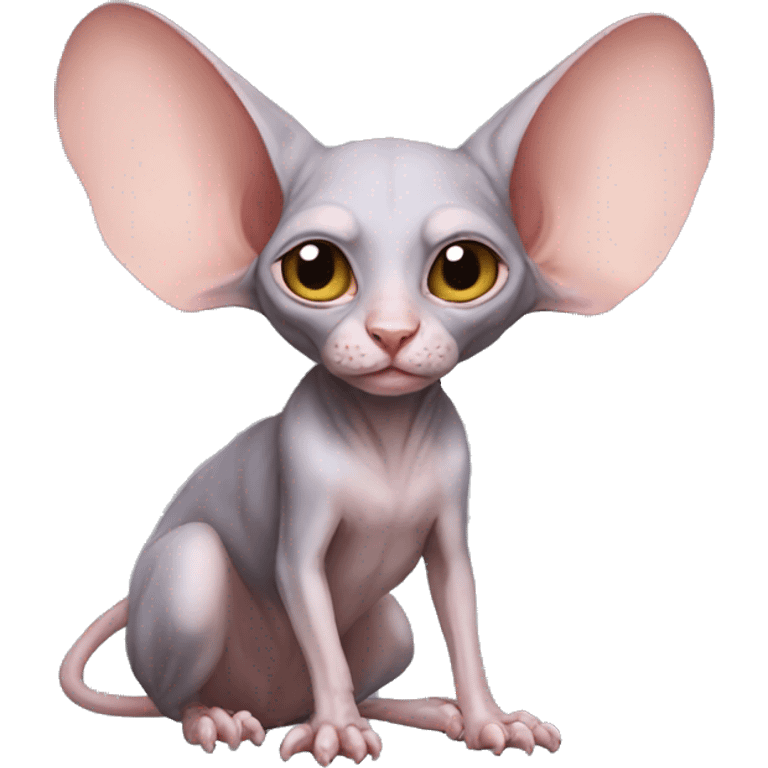 Cool Bat-Sphynx-Rat-Mouse-Rodent-Hybrid full body emoji