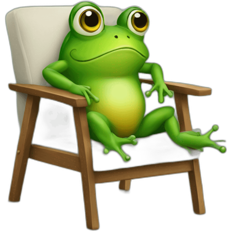 frog that sits on a chair emoji