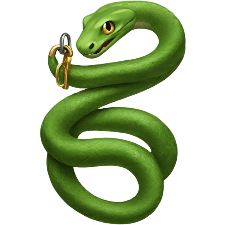 Snake and lock  emoji