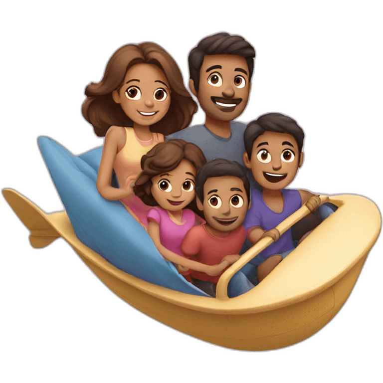 family flying emoji