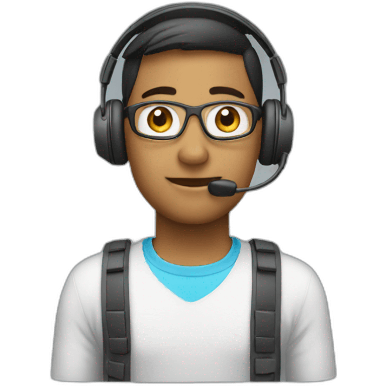 person with headset emoji