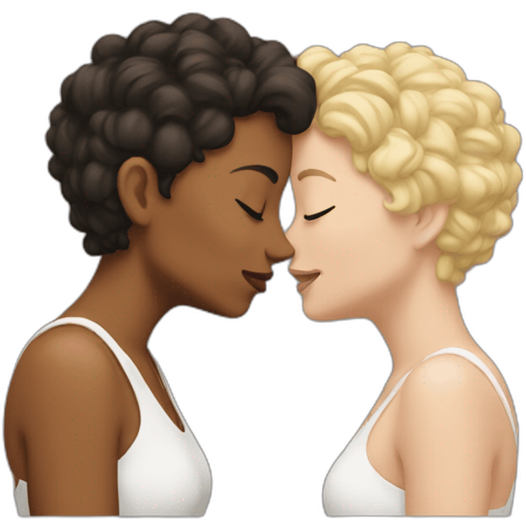 Lesbians kiss emoji