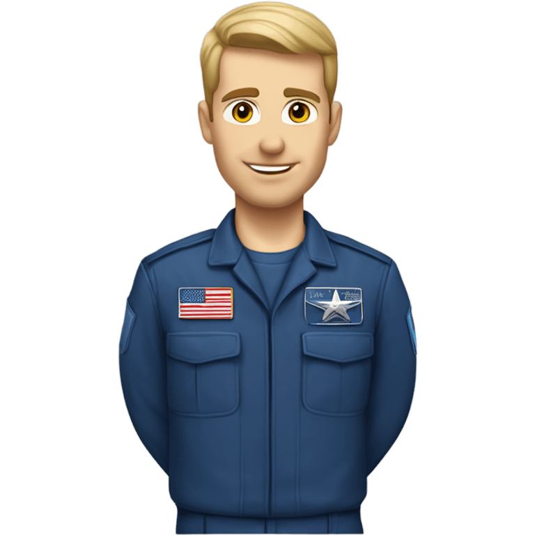 United States, Air Force military mechanic Caucasian male emoji