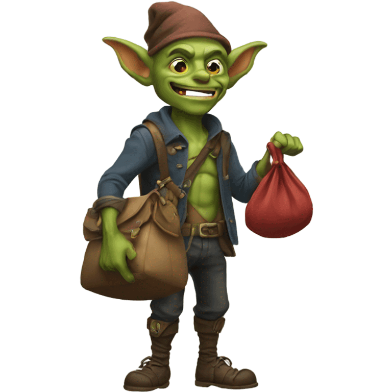 Goblin with lootbag emoji