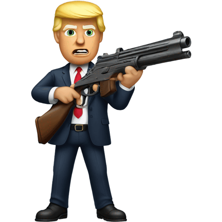 Donald trump with gun emoji