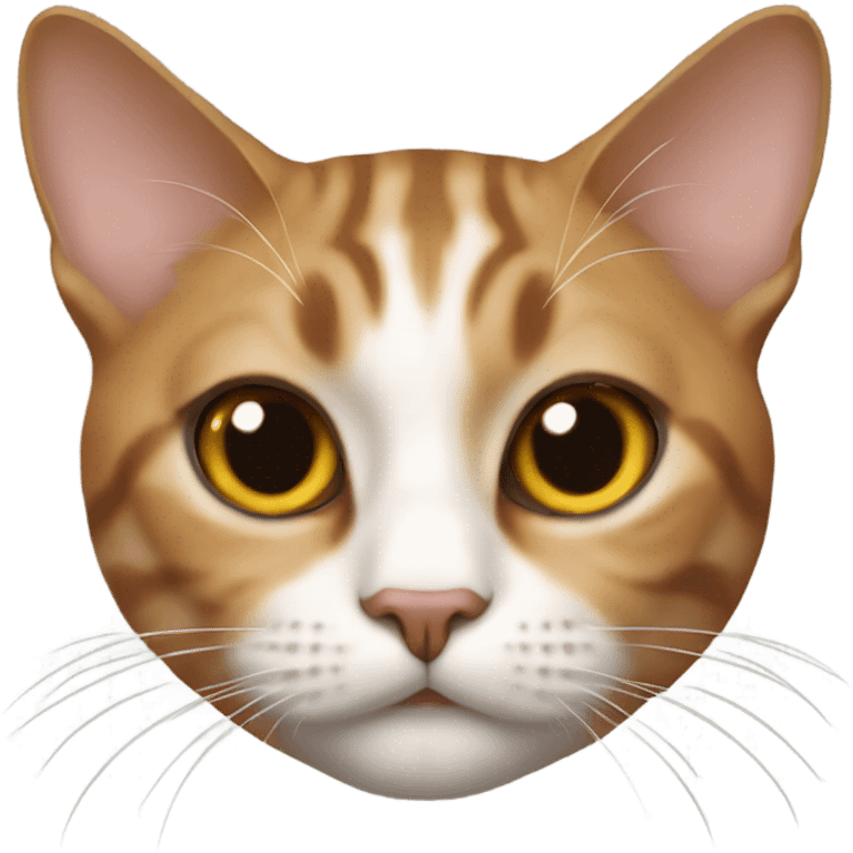 Realistic cat brown laying  emoji