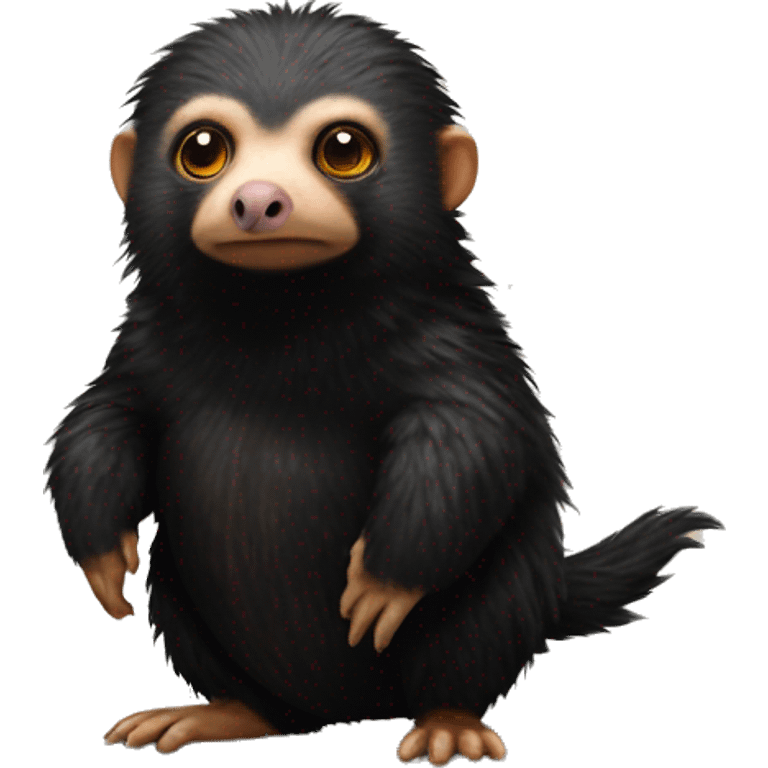  niffler: Small, fluffy creatures with a penchant for shiny objects, often used by wizards for treasure hunting emoji