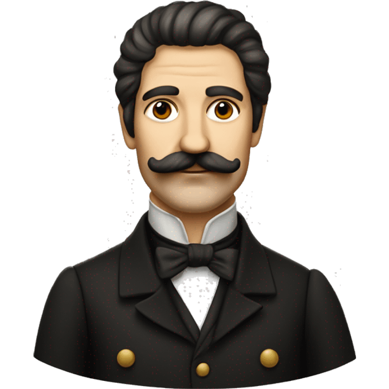 Austrian painter with rectangular moustaches and black combed hair emoji