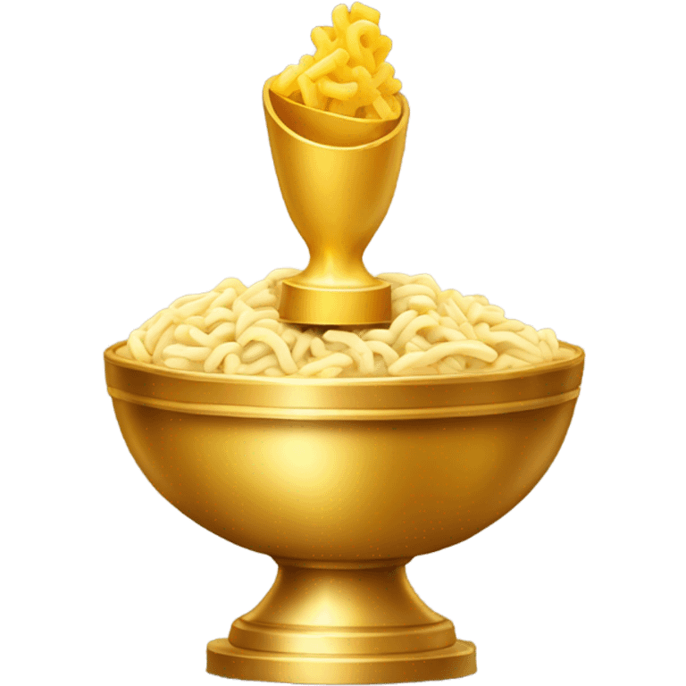 Bowl of Macaroni Golden Trophy with no writing on it emoji