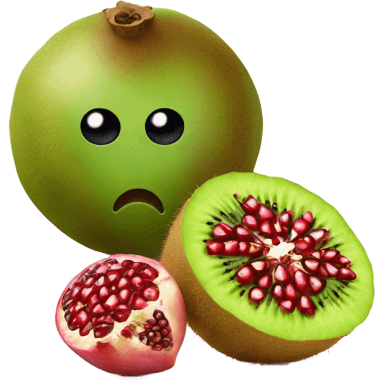 Kiwi and Pomegranate emoji