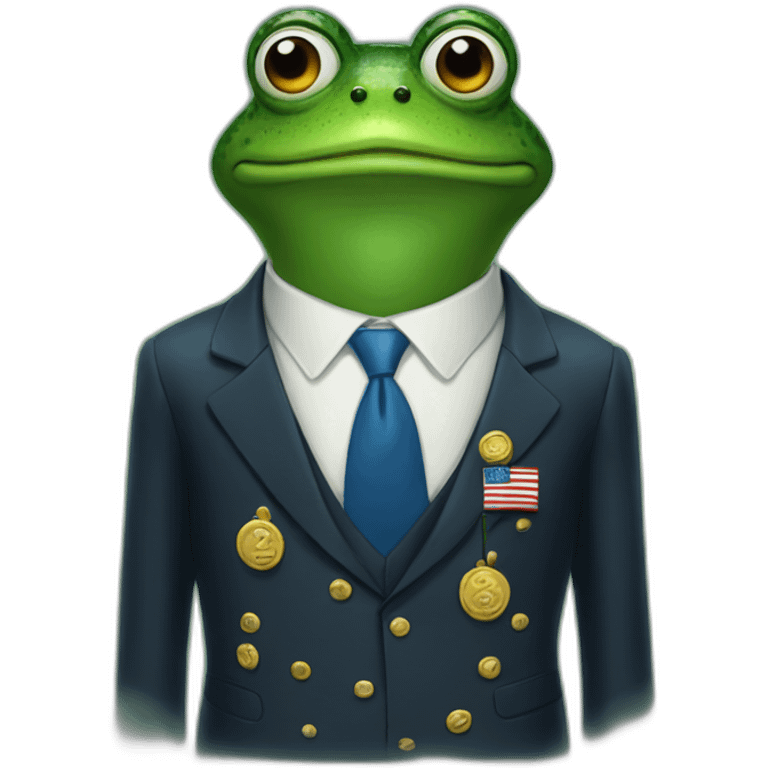 mr frog president smart emoji