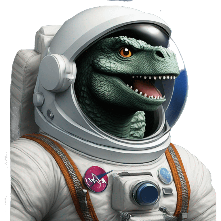 Godzilla as an astronaut in space emoji