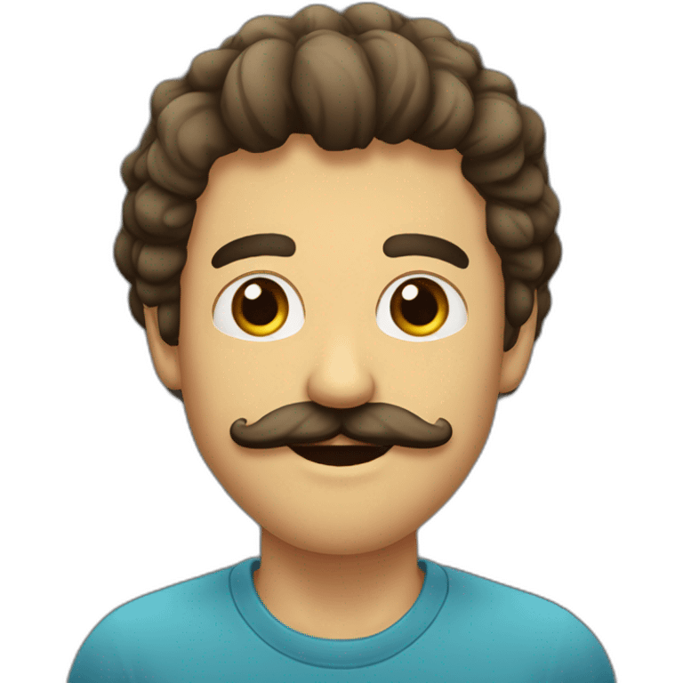 hombre con canas bigotes y barba emoji