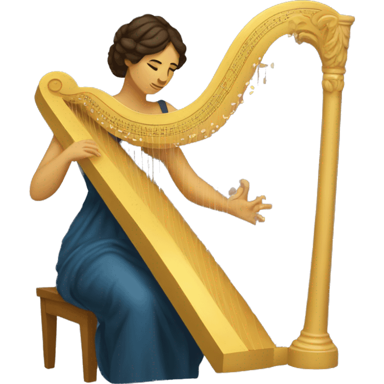 Sappho playing the harp emoji