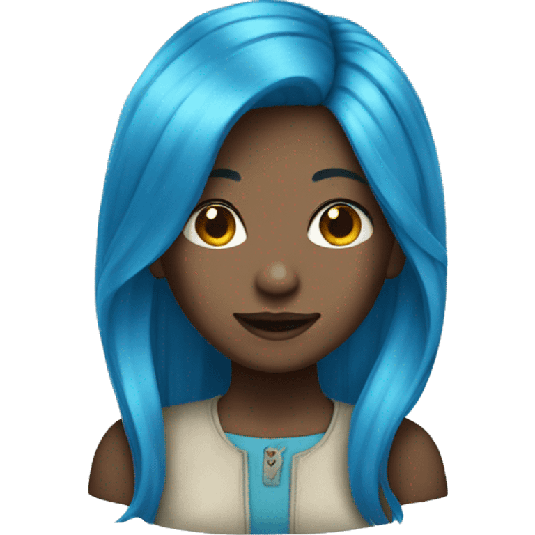 Blue hair girl emoji