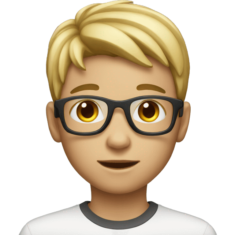 boy using apple vision pro emoji