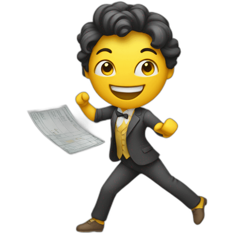 character that dances with invoices emoji