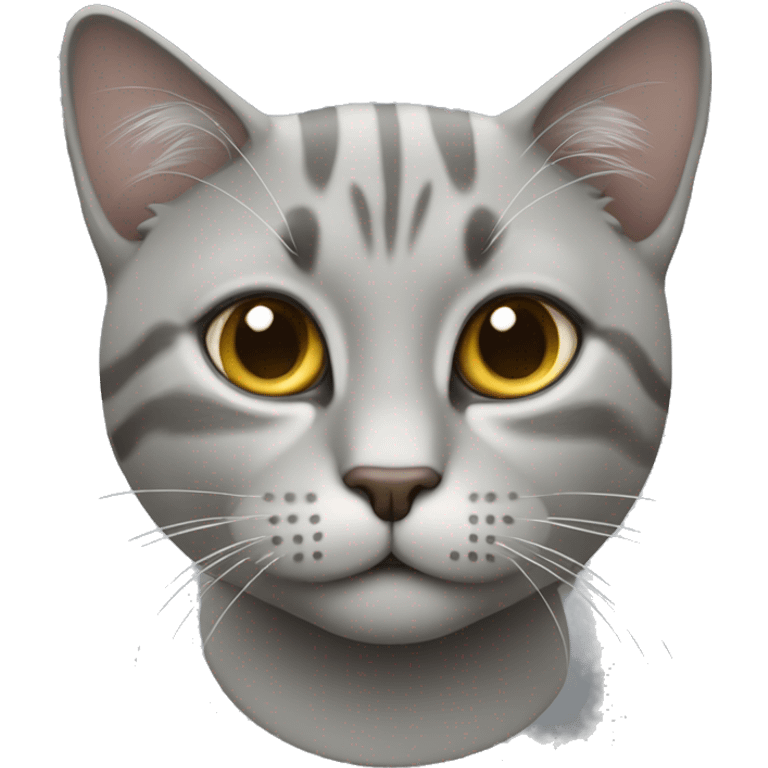 emoji stile apple di un gatto grigio  emoji