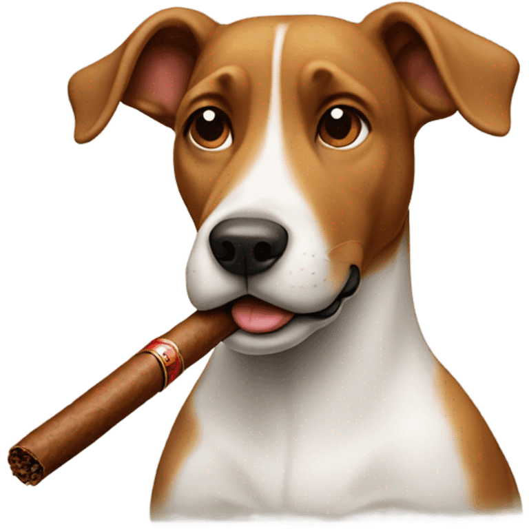 Dog smoking a cigar  emoji