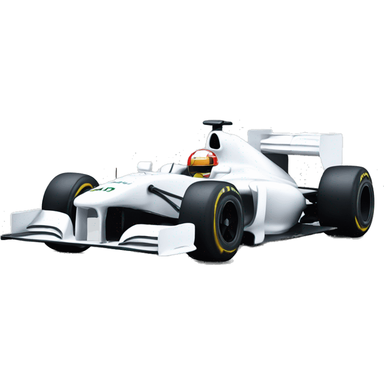 white formula one car emoji