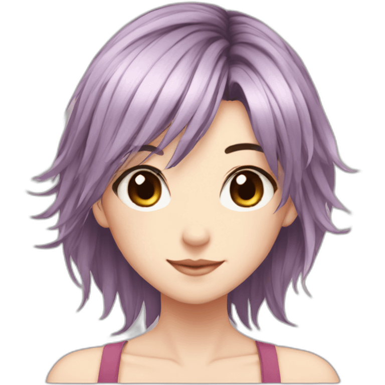 split hair dye anime girl emoji