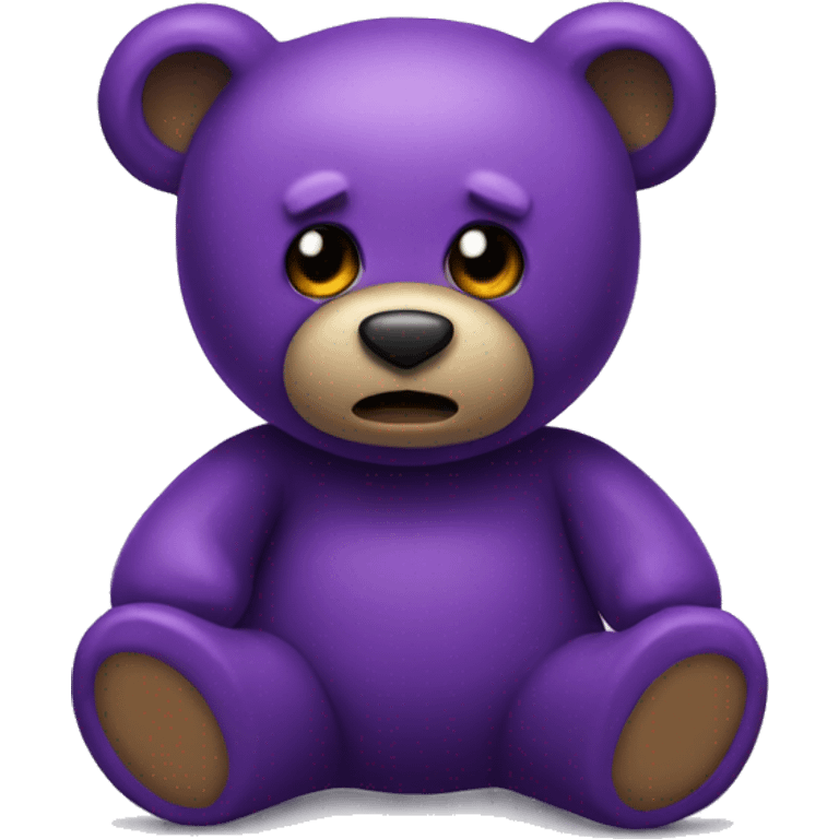 purple teddy bear horror emoji