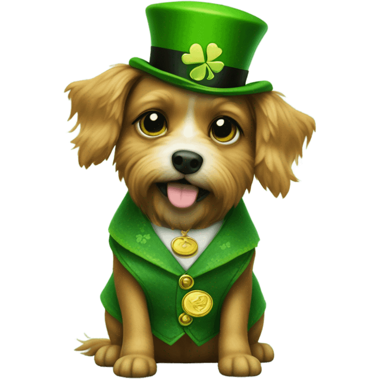 Leprechaun dog emoji