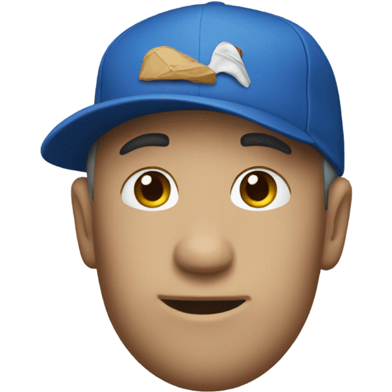 a blue cap emoji