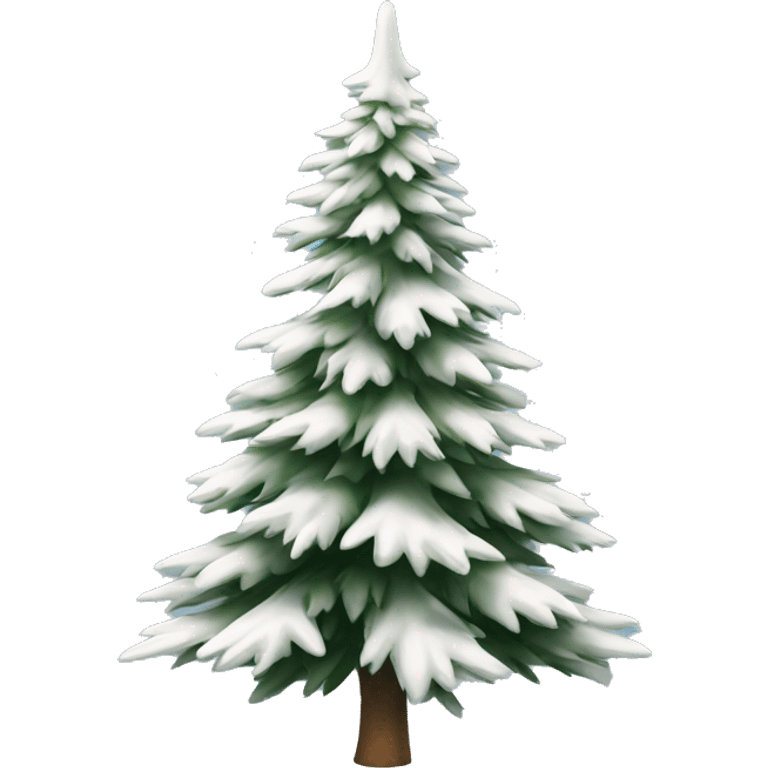  actual white fir christmas tree isolated.  emoji