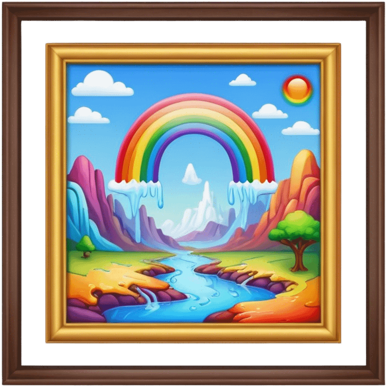 melting rainbow renaissance landscape emoji