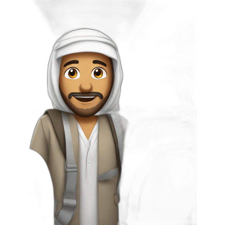 An Arab on a plane emoji