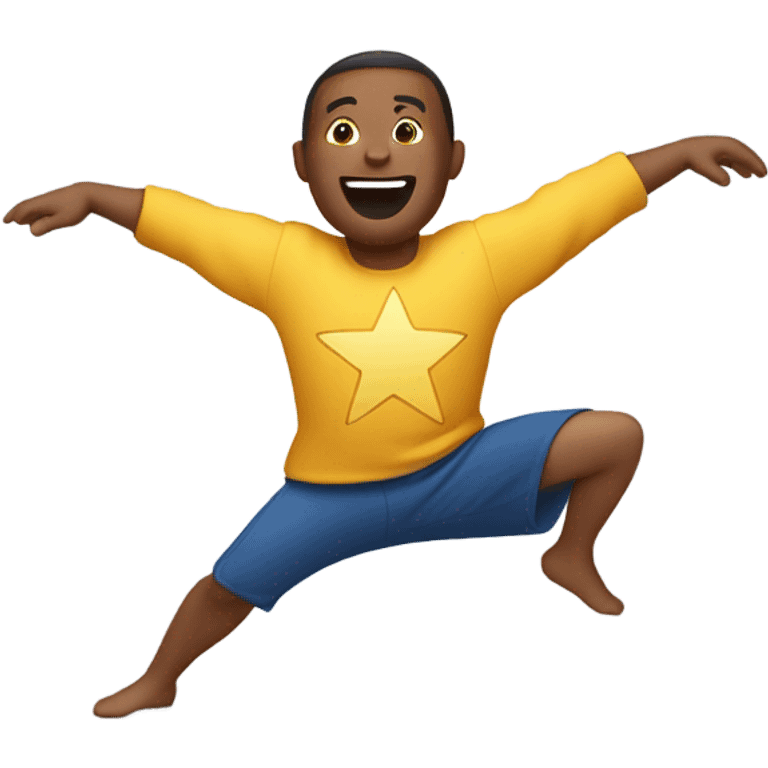 A star doing a cartwheel emoji