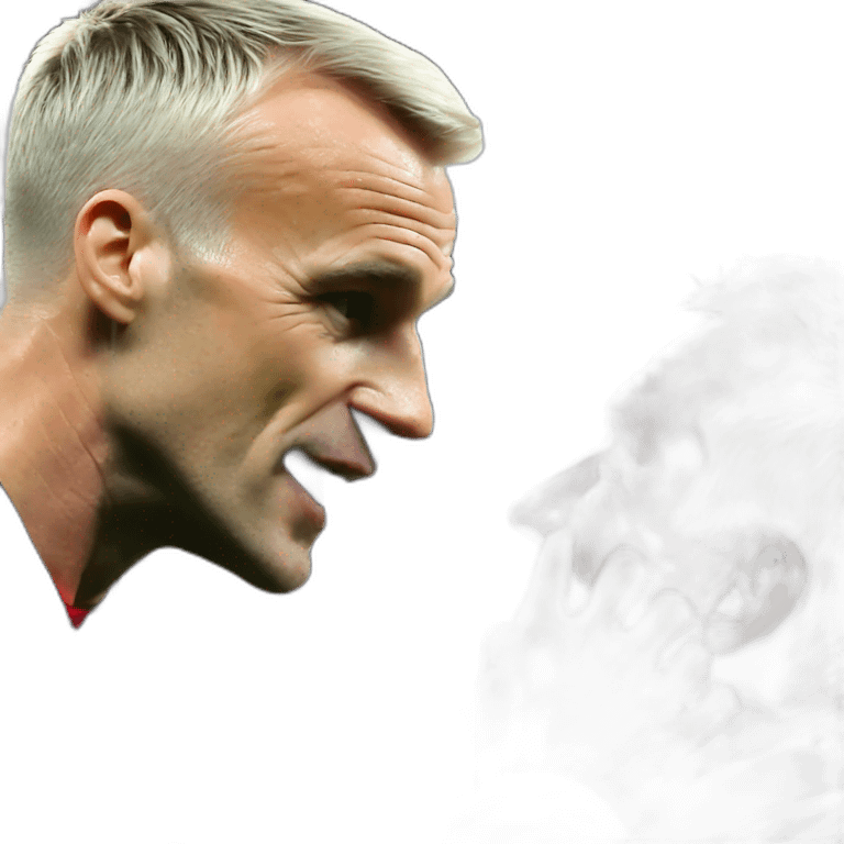 Macron kissed Didier Deschamps emoji