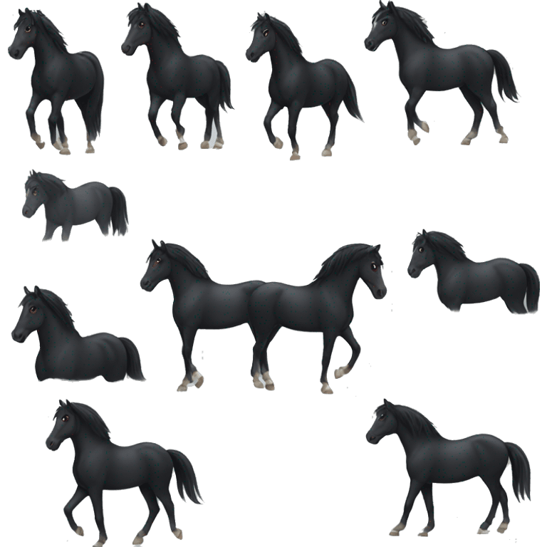 Black horse  emoji